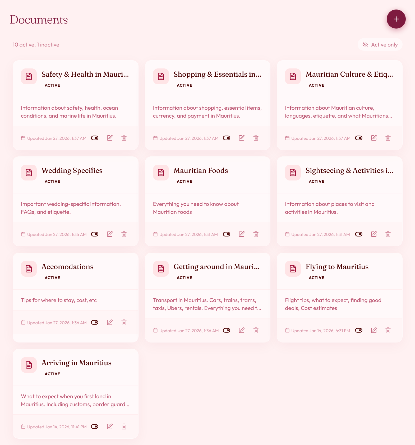 Example generated document