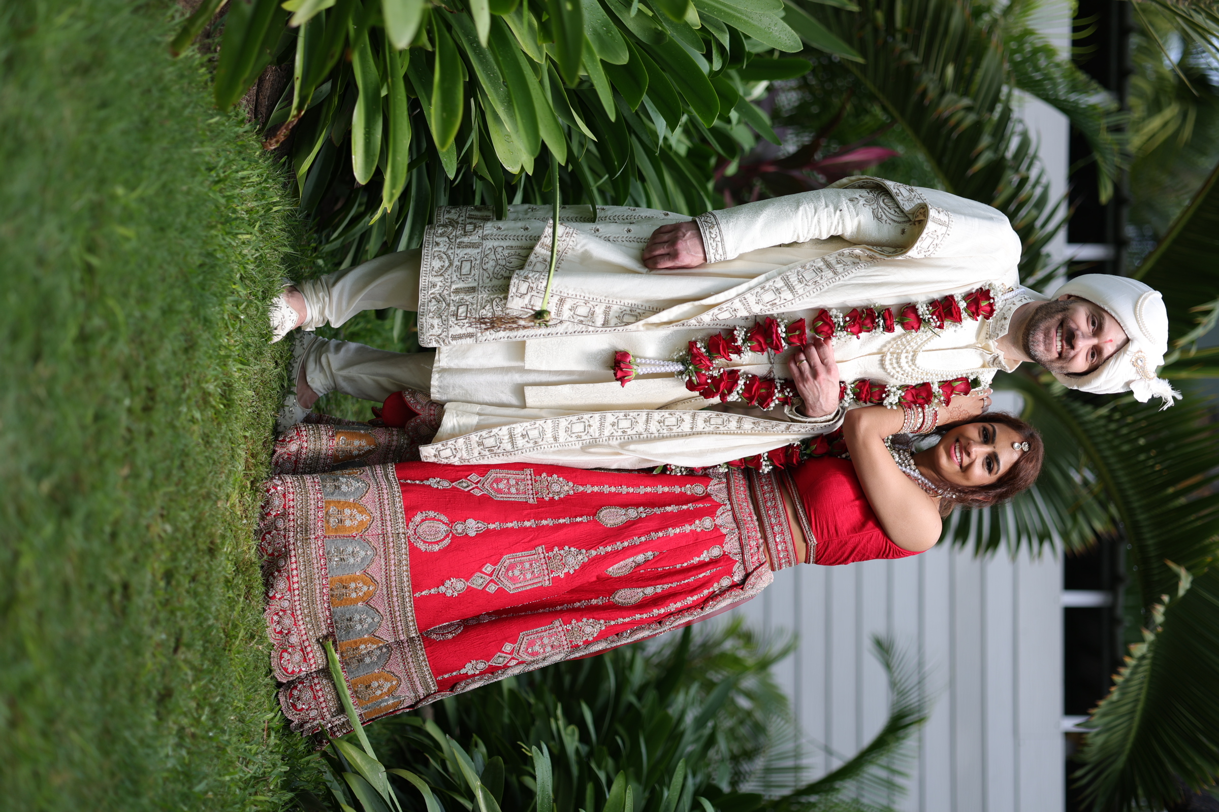 Jon and Khush celebrating their wedding